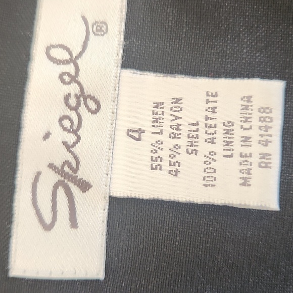 Spiegal Black Vintage Sleeveless Linen Blend Dress. Size 4 - Picture 3 of 9